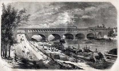 Auteuil Viaduct (Point du Jour Bridge) in 1867