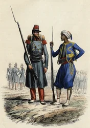 Battalion of the Foreign Legion, formed and sent to Algeria in 1831; Battalion of Indigenous Tirailleurs, formed and sent to Algeria in 1841, In 