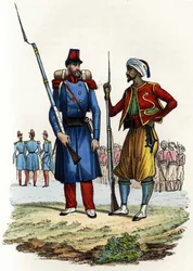 Battalion of the Foreign Legion formed and sent to Algeria in 1831; battalion of indigenous riders, formed and sent to Algeria in 1841. In 