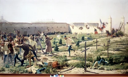 Battle of Solferino, Lombardy, opposing the French-Sardinian and Austrian armies on 24 June 1859