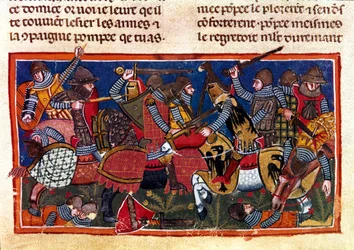 Battle Scene (Miniature from a French Codex 