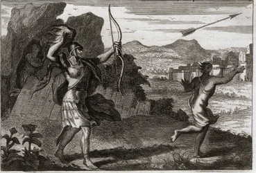 Bible of Royaumont, Old Testament: Jonathan and David. And when Jonathan saw his father