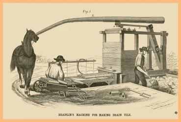 Braislins Machine for Making Drain Tile