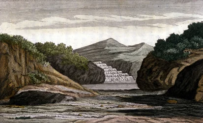 Brazil, river and land rich in golden pepites. 19th century engraving