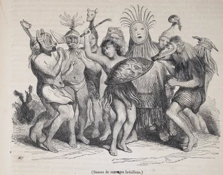 Brazilian natives dancing, from Le Magasin Pittoresque