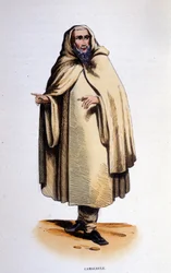 Camaldule, member of a religious order founded in the valley of Camaldoli by Saint Romuald in 1010. Engraving of the 19th century