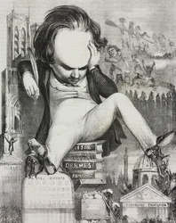 Caricature of Victor Hugo (1802-1885)