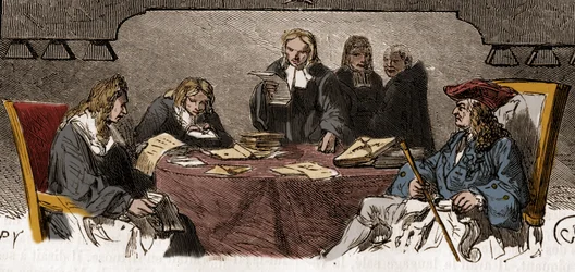 Censorship in the 18th century: Under the Old Regime, the service is called the “Black Cabinet” and is responsible for examining private correspondence for security reasons. Engraving of the 19th century.
