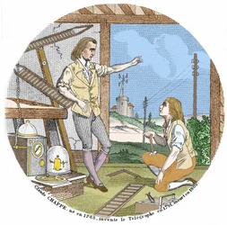 Claude Chappe (1765 - 1807), French engineer invented the telegraph in 1791