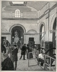 Coinage Workshop at the Monnaie de Paris. Engraving from 1885 in 