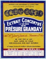 Concentrated extract label of Presure Granday, late 19th century