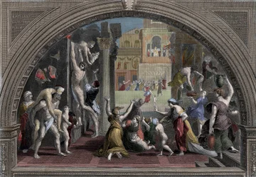 Conflagration of Rome - The Great Fire of Rome, 64, under the reign of Emperor Nero