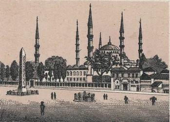 Constantinople, Turkey: view of the mosque of Sultan Achmed. in 