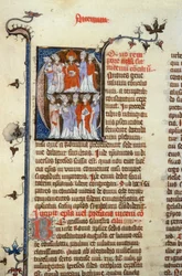 Council of Nicaea - manuscript illumination (ancient Latin translation of the first ecumenical councils attributed to Isidore), Middle Ages. B. Mr. Toulouse. Application for authorization to the Toulouse Municipal Library