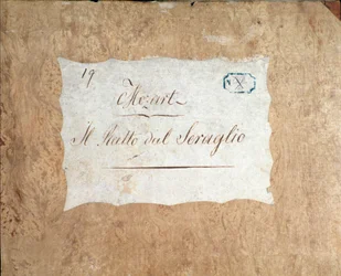 Cover of the Score for Die Entführung aus dem Serail, Opera by Mozart (Lichtenthal Version)