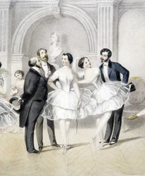 Dancers Surrounded by Men in the Romantic Era