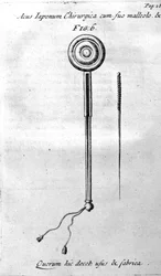 De Acupunctura by W. Ten Rhijne. London 1683. First Western text dealing with Acupuncture