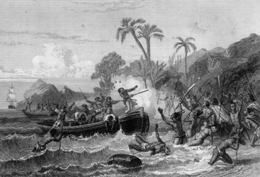 Death of De Langle at the Îles des Mariners