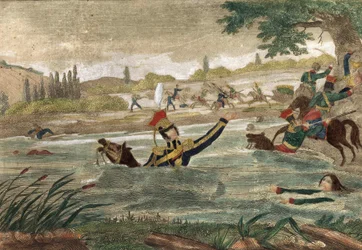 Death of Prince Joseph Antoni Poniatowski (born 1763) at the passage of the Eelster in 1813