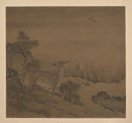 Deer by a Pine Stream, Early 15th Century