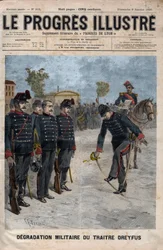 Degradation of Alfred Dreyfus - Dreyfus Case: The Degradation of Alfred Dreyfus in the Courtyard of the Military School, Paris, 5 January 1895 (engraving)