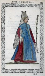 Turkish Lady - in “Habits et effigies” by Jean Sulperius