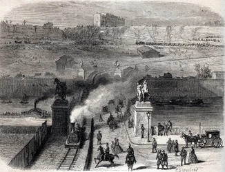 Demolition of the Trocadero in Paris in 1866