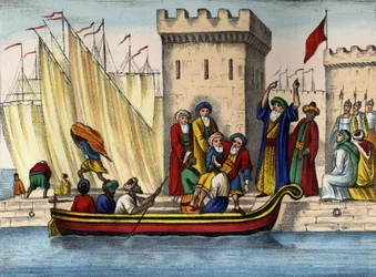 Departure of the Moors of Algiers, following the colonization of the French