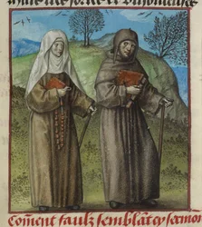 Abstinence Contrainte (Forced Abstinence) and Faux Semblant (False Seeming) on Their Way to See Malebouche (Evil Tongue) (detail)