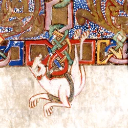Illuminated cross: f.108v of the Breviary-Missal (detail)