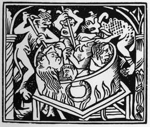 Devils Tormenting the Lush in a Well of Fire and Sulfur (in 