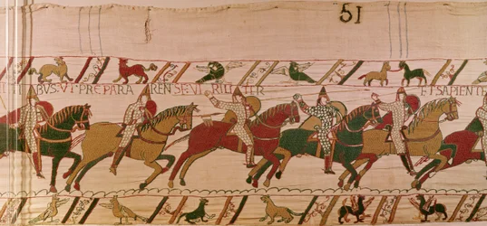 Duke William Exhorts his Troops to Prepare Themselves Wisely Like Men for the Battle Against the English Army, Bayeux Tapestry