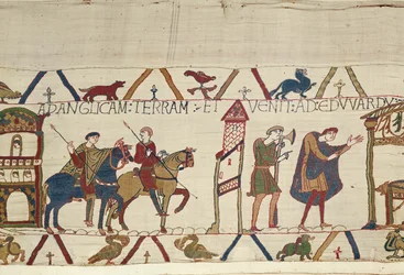 Earl Harold rides from Bosham to London, Bayeux Tapestry