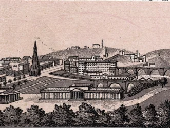 Edinburgh, Scotland: View of the City Taken from the Castle of Edinburgh. in “The World Illustrates 168 Views” Undated (late 19th century)