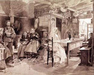 Engraving Depicting a Breton Legend That the Ghosts of People Who Died at Sea Would Present Themselves to Their Loved Ones Every 1 November