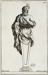 Engraving of a Statue of Plato