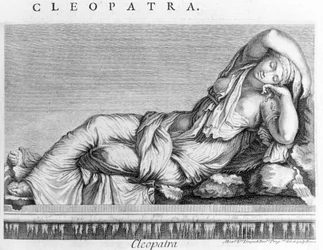Engraving representing Cleopatra. 19th century.