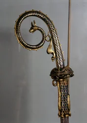 Episcopal Stock in Gold and Enamel (detail)