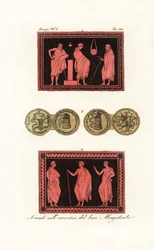 Eponymous Archon or Chief Magistrate Examining a Young Man and Archon with Two Deputies