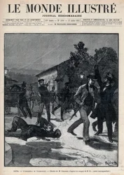 Events in Bulgaria: The assassination of Mr Beltchef in the presence of Stefan Stambolov (1854-95) - Sofia