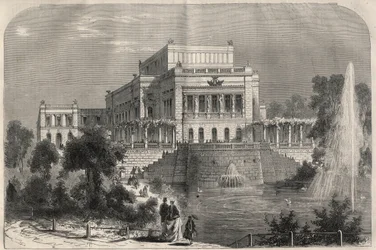 Exterior view of the new theatre in Leipzig, Germany