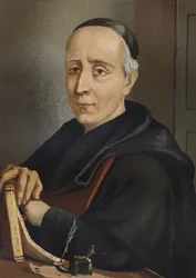 FEIJOO Y MONTENEGRO, Benito Jerónimo (1673-1764). Spanish writer and essayist - portrait of Benito Jerónimo Feijoo (1676-1764), Spanish theologian and physician, after "Famous Men and Women". Barcelona 1877