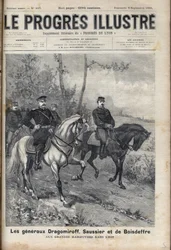 Franco-Russian Relations - French General Saussier and Russian General Mikhail Ivanovich Dragomirov and Raoul Francois Charles Le Mouton de Boisdeffre at the time of the army manoeuvres in the Vosges