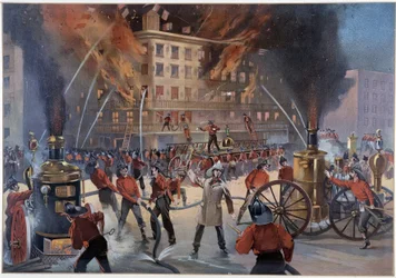 Fire and firefighters in New York