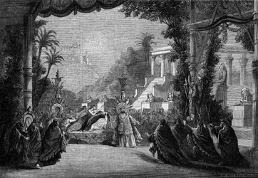 First performance at the opera theatre of Paris in 1863 of Hector Berlioz