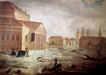 Floods in the City of Saint Petersburg in Russia