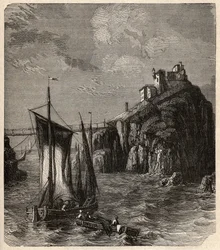 Fort de Bertheaume - Plougonvelin - Finistere (engraving)