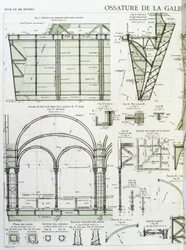 Frame of the gallery on the first floor of the Eiffel Tower - industrial design