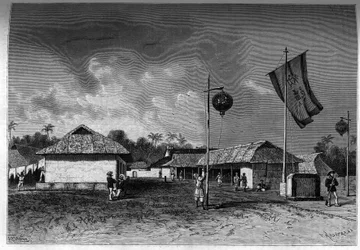 France in Indochina: French Military Post Inside the Citadel of Hue