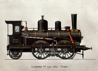 French train: Locomotive Numero 154 of 1855